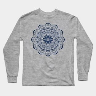 Blu mandala Long Sleeve T-Shirt